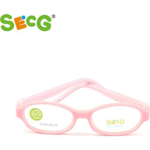 SECG Cute Detachable Optical Children Glasses Frame Silicone tr90 Solid Flexible Kids Glasses Frame Eyewear Spectacles gafas