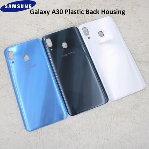 Original Samsung A30 Plastic Back Housing Battery Cover Repair For Galaxy A 30 A30f A50f Rear Door Panel Case With Glues&Logo
