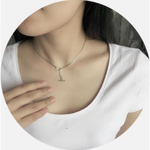 New Fashion Personality Simple Exaggerated Circle Word Buckle Necklace Anti-allergic Collar Necklaces & Pendants Choker Necklace
