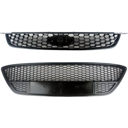 Front Bumper Grill Upper Grille Fit For Ford Focus ST 2009 2010 2011 2012 2013 Black