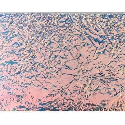 Popular Crinkle embossed metal synthetic leather material