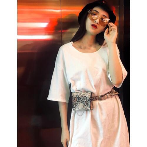 Mini Fanny Pack For Women Waist Pack Snake Skin Small Waist Belt Bag Fashion PU Leather Ladies Travel Chest Bag Money Purse Girl