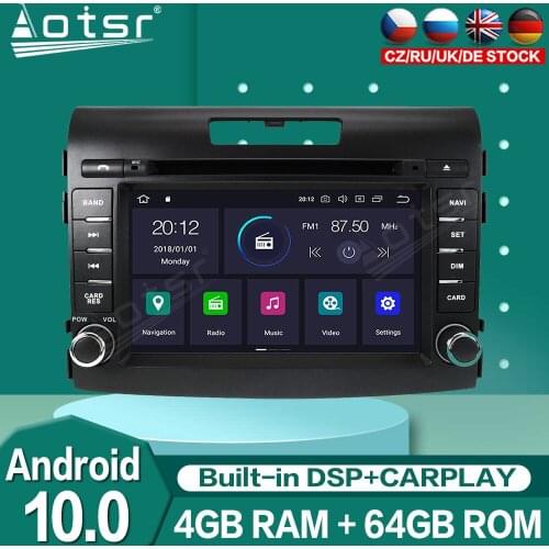 PX5/PX6 Android 10.0 Carplay For Honda CRV 2012-2016 Audio Radio Car Multimedia Auto Stereo Player GPS Navigation Tape Recorder