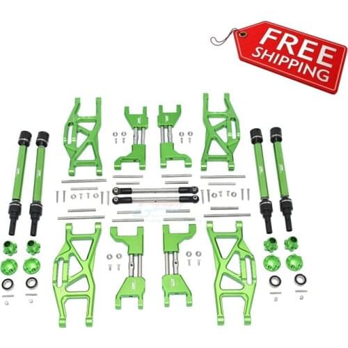 CNC alloy widened suspension arm + CVD + tie rod + adapter for TRAXXAS 1/10 MAXX 20mm each side TXMS100