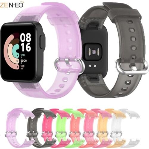 For Xiaomi Mi Watch Lite Wristband Replacement Transparent Colorful Silicone Strap For Redmi Watch mi watch Lite Strap Correa