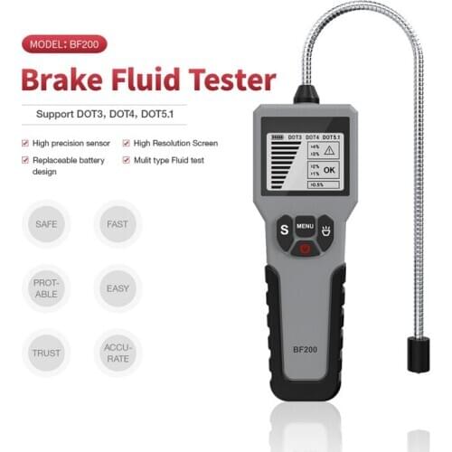 Brake Fluid Tester pen BF100 LED for DOT3/DOT4/DOT5.1 brake oil tester Accurate brake Oil Quality Check BF200 PK DY23/23B