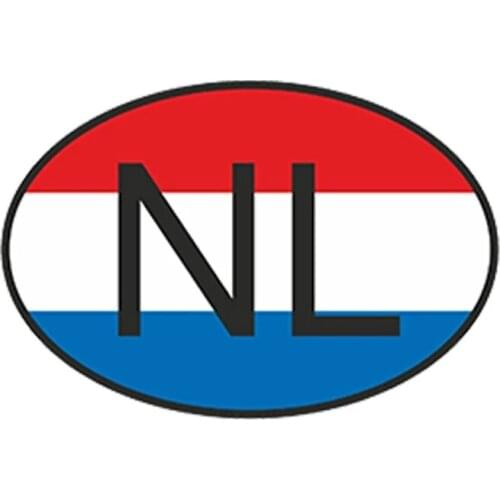 S50263# 13/15/17CM Personality PVC Decal NL Netherlands Country Code Car Sticker on Motorcycle Laptop Decorative Accessories