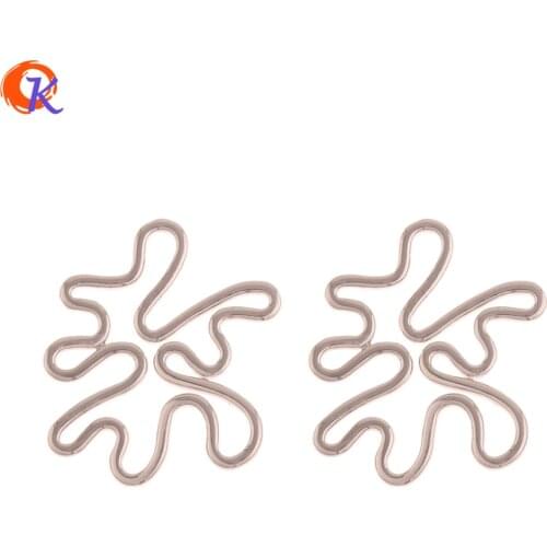 Cordial Design 100Pcs 23*27MM Earrings Accessories/DIY Making/Irregular Shape/Rhodium/Hand Made/Jewelry Findings Component