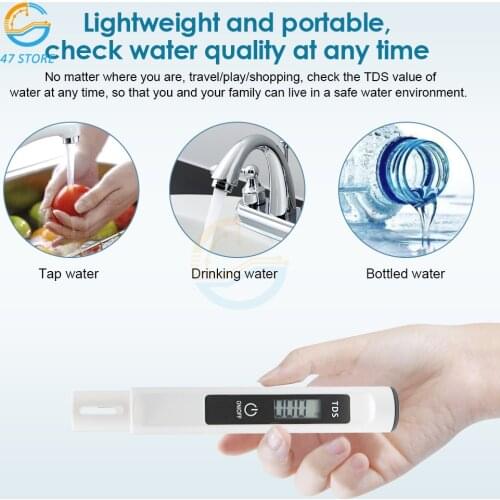 TDS-M3 Multifunctional Portable Water Purity Temperature Meter Tester One-button Test Water Pen 3V Water Quality Detector