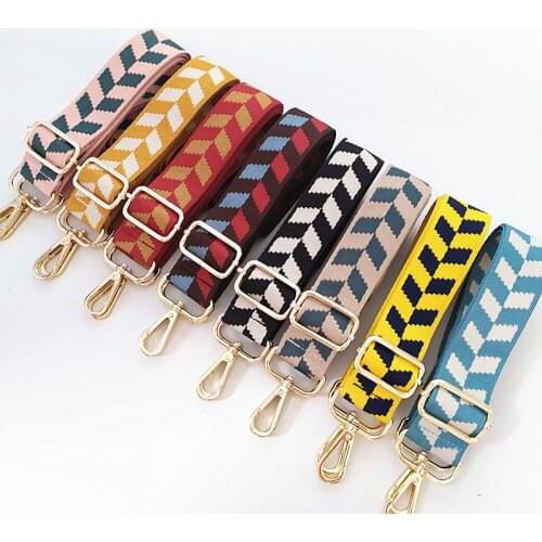 Colorful Bag Strap Women Shoulder Crossbody Bag Belt Long Adjustable Wide Strap Bag Part Accessories Female Messenger Bag Strap