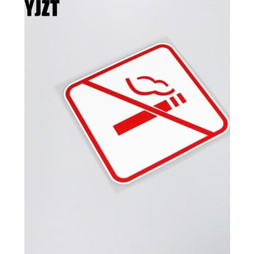 YJZT 17.2CM*17.2CM Warning No Smoking Personality Waterproof Decoration Car Sticker Decal 13-0170