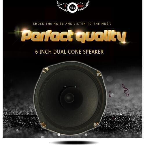 2pcs /Lot 2020 New Square 6 Inch 8 Ohm 150W Dual Cone Speaker HiFi Quality Home Pure Paper KTV Midrange Black
