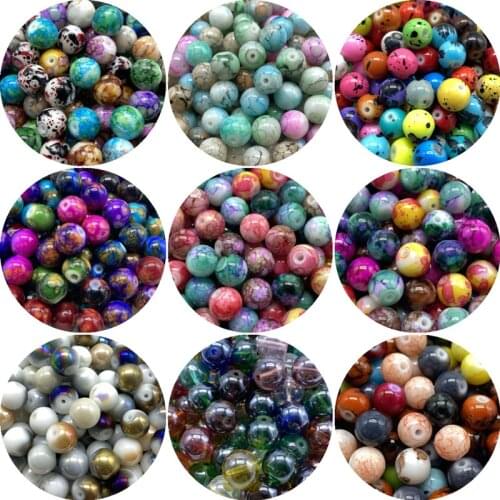 4/6/8/10mm Multicolor Glass Beads For Jewelry Making DIY Earrings Bracelet Necklace Jewelry Accessories