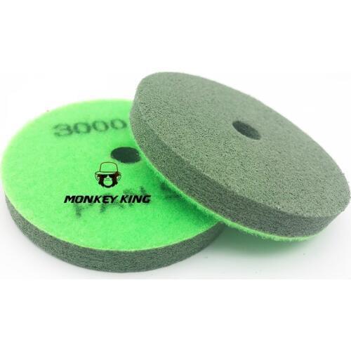 4 Inch 100mm 8pcs/Set Sponge Granite Diamond Sponges Wet Use Stone Buff Marble Polishing Pads