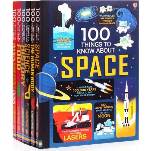 6 Books 100 Things to Know Childrens English story book About english picture help child be reader early education