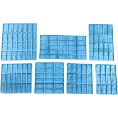 7 Pcs Dominoes Epoxy Resin Mold Domino Game Toys Silicone Mould DIY Crafts Ornaments Jewelry Casting Tool