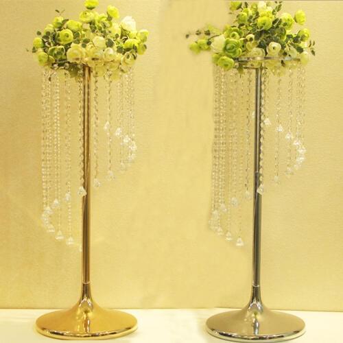 8 pcs/Lot Flower Vases Floor Crystal Vases Plant Floral Holder Flower Pots Road Lead for Home Wedding Corridor Decoration ZLY006