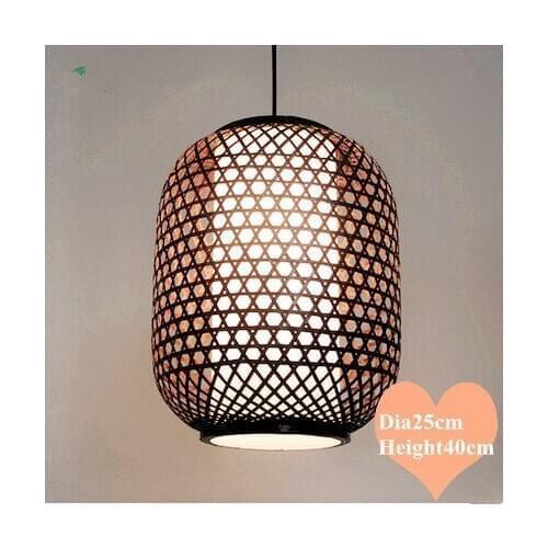 Southeast Asia style hand knitting bamboo art Chandelier Coffee E27 LED lantern lamp for porch&parlor&stairs&corridor LHDD035
