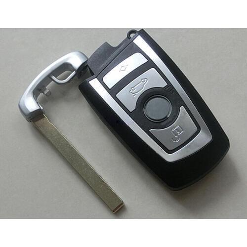 4 Buttons Smart Card Case Remote Key Shell Fit For BMW 5 7 Series with emergency Blade