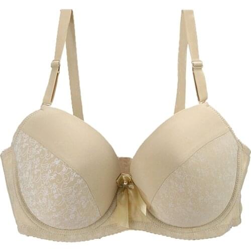 DaiNaFang New Sexy Floral Push Up Bras Womens Plus Size Female DEF Cup Bralette Larger Underwear Ladies Big Lingerie