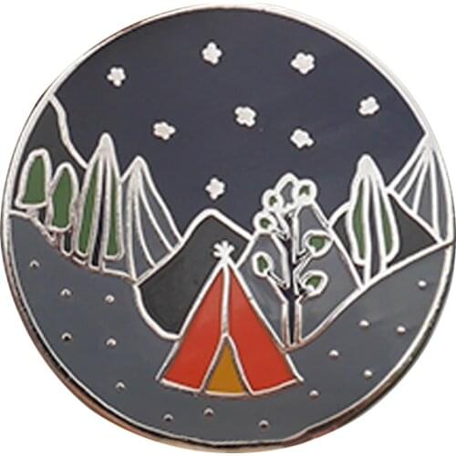 Mountain Adventure Camping Enamel Pin Enamel Pin