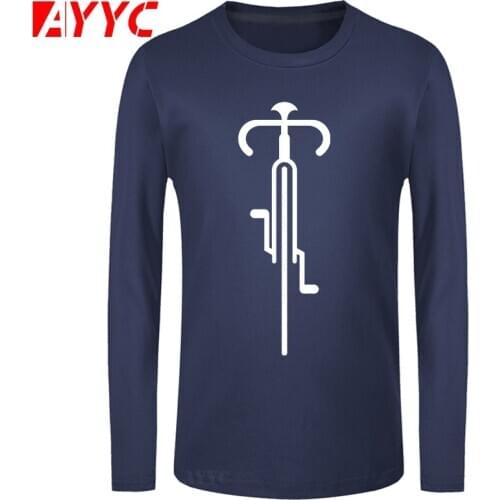AYYC long sleeve tee Bike Lines Cycling Novelty Creative Mens Men T Shirt Tshirt New O Neck Cotton Casual T-shirt Top Tee