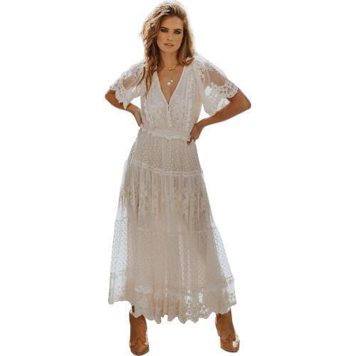 INMOTENG White Summer Dresses