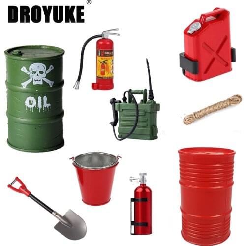 Droyuke RC Car Simulated Decorations Tool Accessories for 1:10 RC Crawler Axial SCX10 90046 AXI03007 Traxxas TRX4 TRX6 Redcat