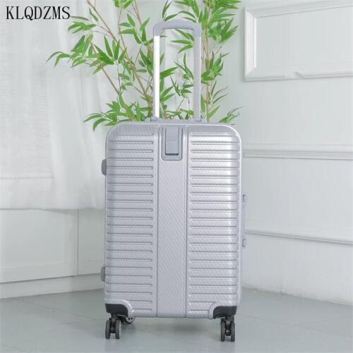 KLQDZMS 20/22/24/26Inch new korean pc rolling luggage spinner brand men business suitcase wheels women carry ons travel bags