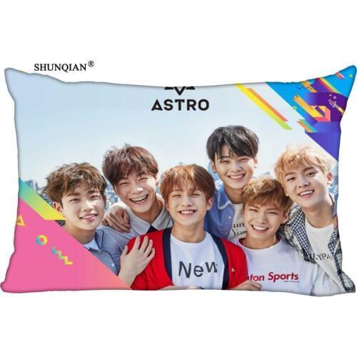 Korean Pop Astro Rectangle Pillowcase Zipper Wedding Custom Music Combination Pillow Case 40X60cm,50X75cm(two sides)Pillow Cover