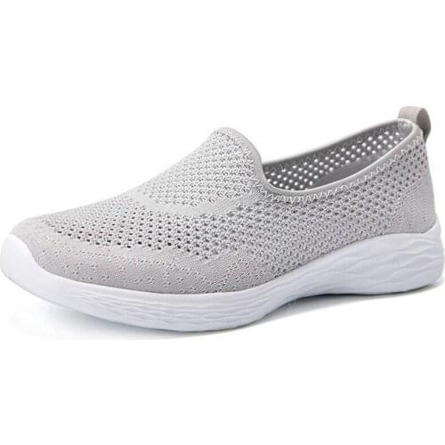 Womens sneakers Summer flat bottom breathable walking shoes Mesh casual Slip-on Lightweight shoes 35-40 size