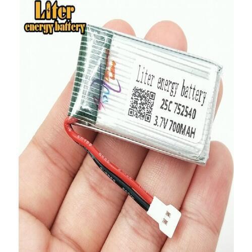 3.7V 700mAh X5C X5SC baby star Venus reached 398 868 3.7V 700mAh lithium lipo battery 25c 752540