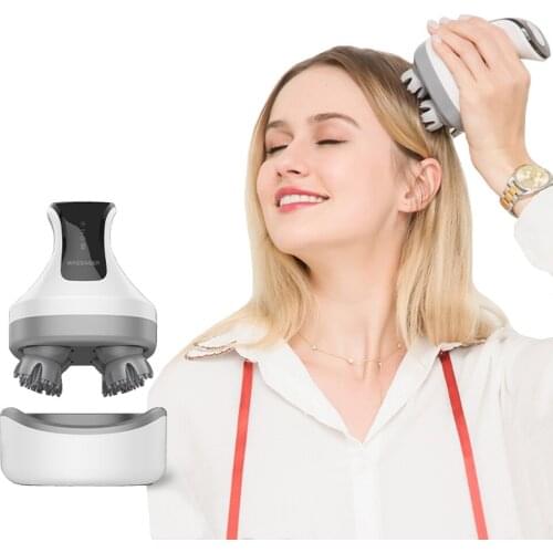 4D Magnetic Head Massager 4 Modes Wireless Electric Head Scalp Massage Device Promote Hair Growth Prevent Hair Loss Health Care