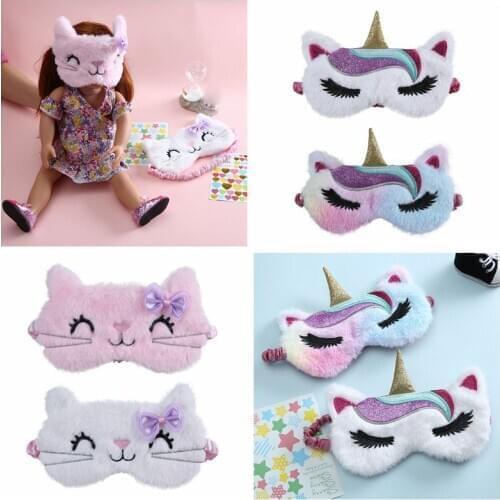 3D Sleeping Mask Sleeping Blindfold Soft Plush Eye Masks Eye Cover Rabbit Plush Mask Eyepatch Nap Health Eye Cover