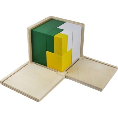 Montessori Materials Matematica Power of 2 Cube Montessori Educational Wooden Toys Sensory Teaching for Children learning L466F