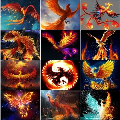 MomoArt 5D DIY Diamond Painting Phoenix Picture Diamond Embroidery Animal Cross Stitch Kits Mosaic New Arrival Handmade Gift