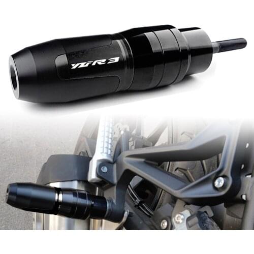 Motorcycle CNC Frame Exhaust Sliders Falling Protection Crash Protector Pads For YAMAHA YZF-R3 YZFR3 YZF R3 2012-2020 With Logo