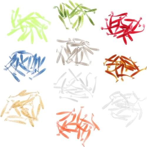 16x 5cm / 0.9g Soft Fishing Lures Set Easy Shiner Plastic T Tail Lures