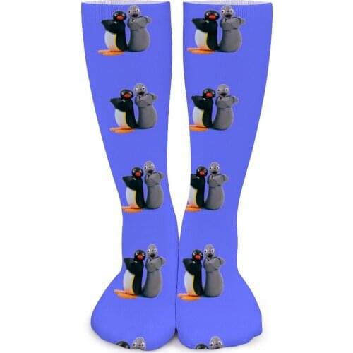 Pingu Socks Anti-Slip Silly Stockings Female Large Chemical Fiber Hockey Design Socks