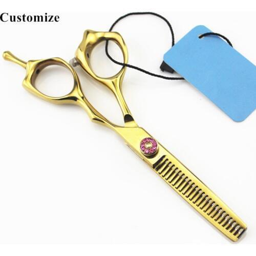 Customize professional Japan 440c 5 inch hair small scissors eyebrow thinning barber makeup eyebrow shears hairdressing scissors