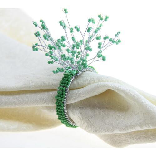 Qn18060502 glass beads napkin ring wedding decoration ring and decoration napkin holder by free shipping 12 pcs