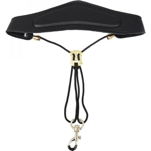 Adjustable Padded Faux Leather Saxophone Shoulder Strap Belt Band Sax Neck Straps with Hook Clasp Musical Instrument Accessory