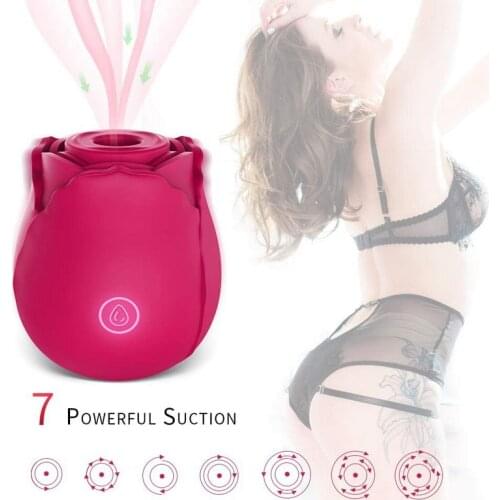 Rose Flower Tongue Sex Toys Lick Sucking Vibrator for Women Intimate Goods Nipple Sucker Oral G-Spot Clitoris Stimulation Adults