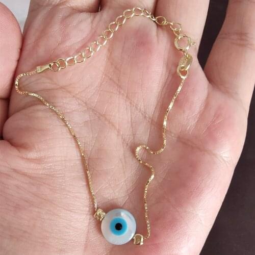 Mother of pearl evil eyes silver /gold bracelet For a Link To Pay