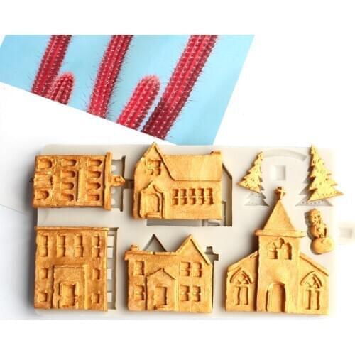 Castle Cake Silicone Mold Fondant Cake Molds Chocolate Candy Mould Baking Cake Decoration Tools Soap Ice Cube