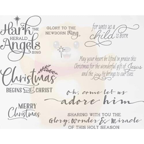 Christmas Angel UNTO US Silicone Stencil for 2021 Scrapbook Diary Decoration Embossing Template Diy Greeting Card Handmade