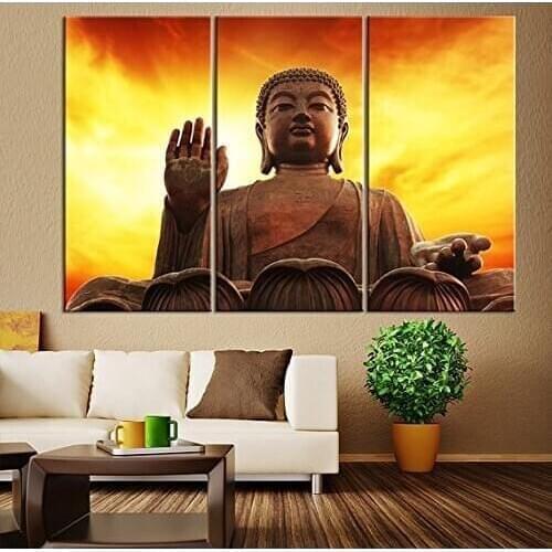 2017 Rushed Sale No Large For Buddha Statue Art Canvas Painting Contemporary Print Sunset Modern Oil Cheap Price Wall Picture