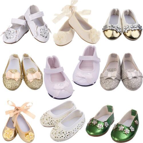 New Fashion High-quality Exquisite Dolls Shoes 15 Styles Leather Shoes For 18 Inch American Doll For Our Generation Girl`s Toy