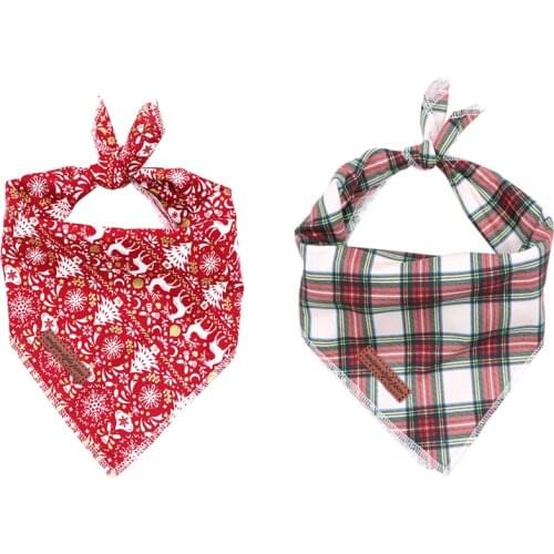 Unique Style Paws Dog & Cat Small Bandana Scarf Adjustable Dog Bandana Christmas Personalized Pet Products