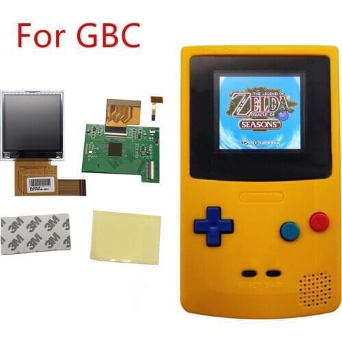 New GBC LCD Screen High brightness backlight LCD kit Easy Replacement for Gameboy Color GBC without welding and cutting shell